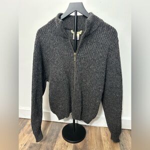 Women’s Freeport llbean wool/alpaca zip up sweater
